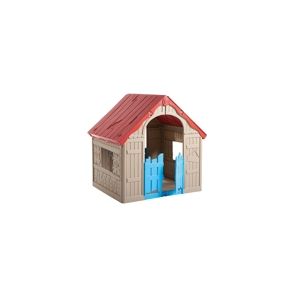 Rojaplast Dětský domeček Foldable Play House - červená + žlutá + světle modrá - 11640122
