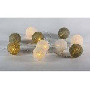  Řetěz tkané koule 10 LED - teplá bílá - 18000415