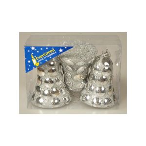 Marimex Vánoční zvonek se zrcátky 9 cm - stříbrná - 18000253